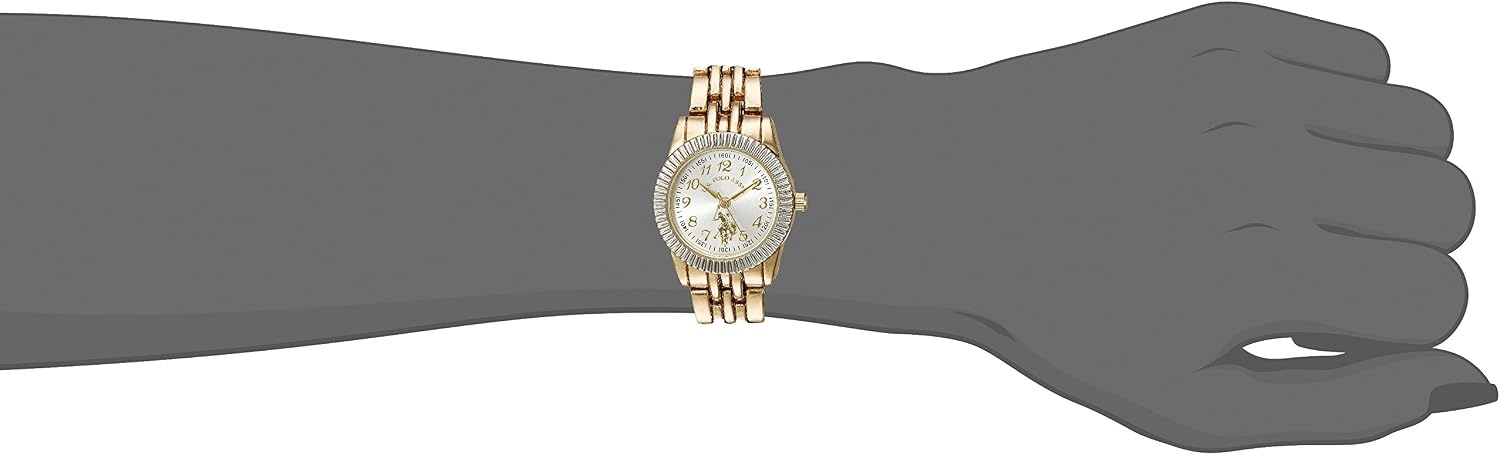 image:imageAccutime US Polo Assn Womens Gold Bracelet Watch with Analog Quarts Display Model USC40098
