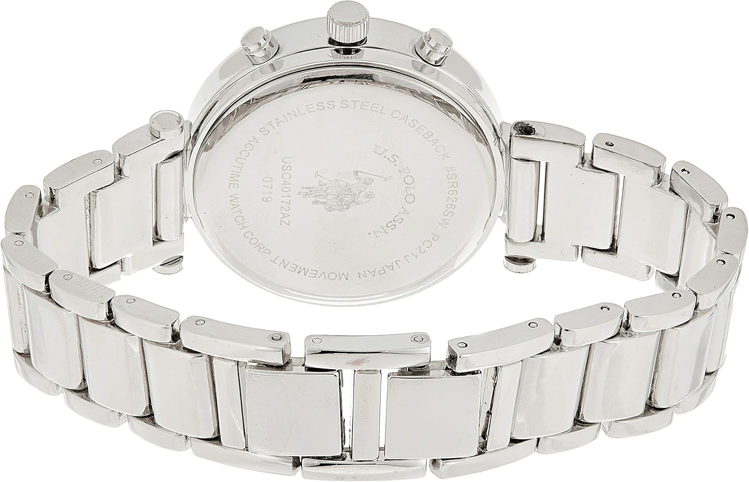 image:imageAccutime US Polo Assn Womens Quartz SilverToned Dress Watch Model USC40172