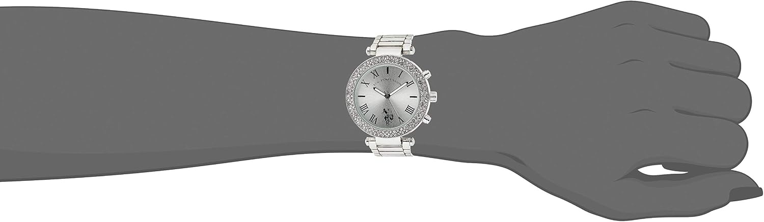image:imageAccutime US Polo Assn Womens Quartz SilverToned Dress Watch Model USC40172