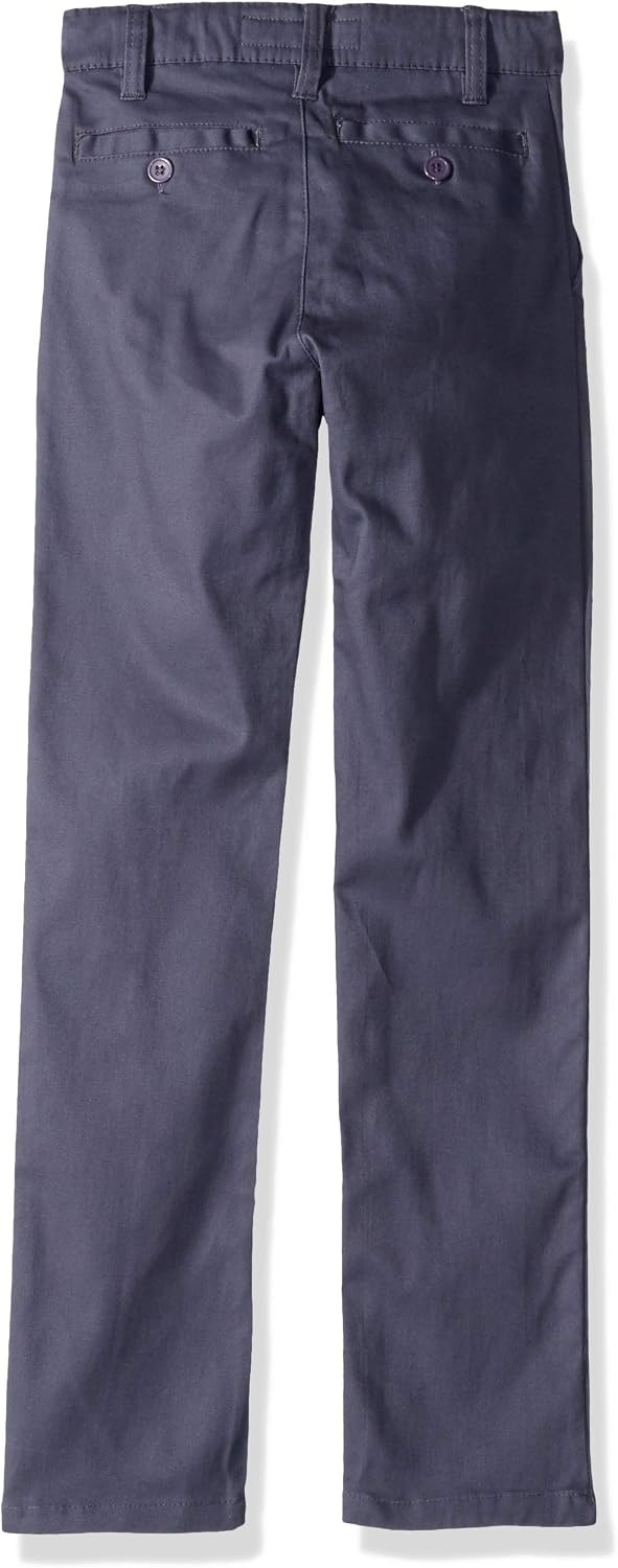 image:imageUS POLO ASSN Boys Modern Fit Flat Front Stretch Twill PantGrey