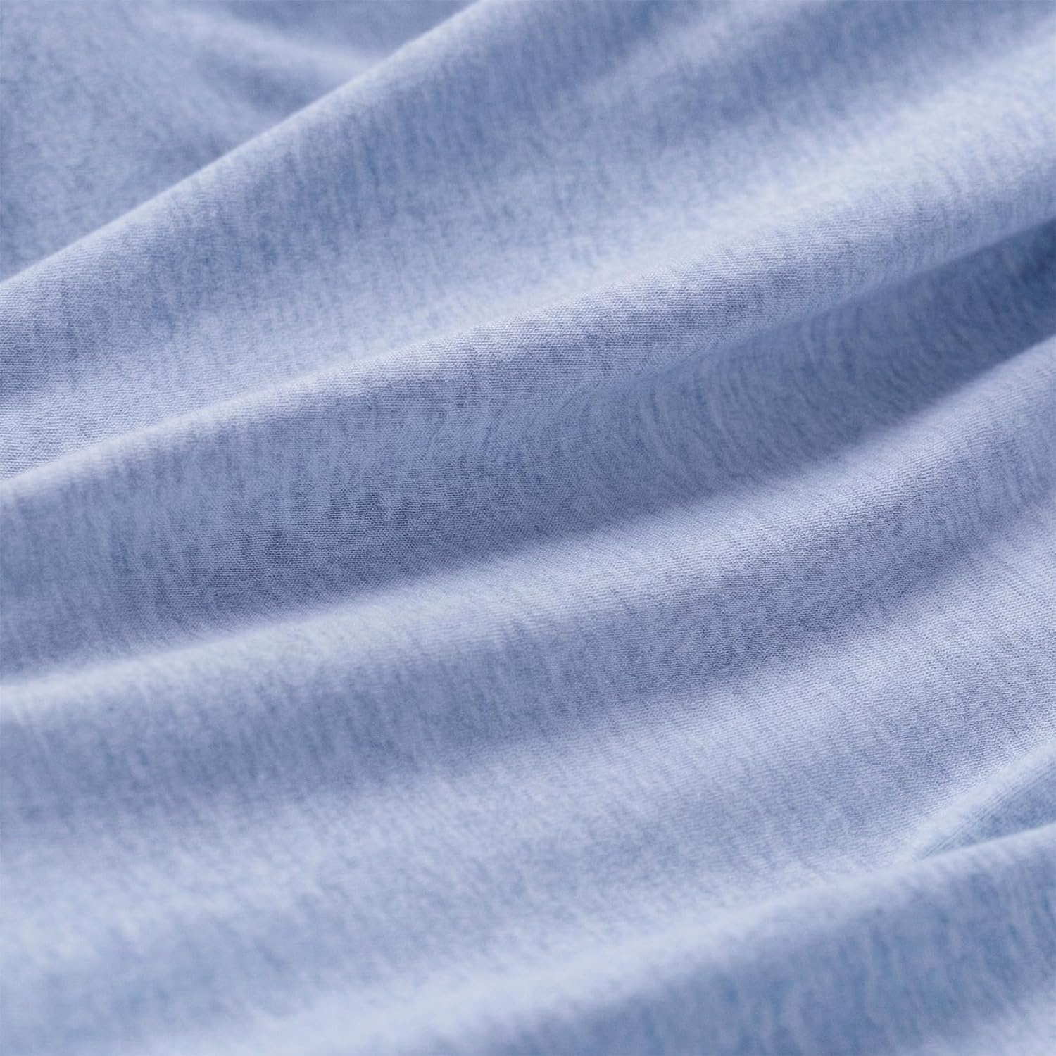image:imageUS POLO ASSN Jersey Knit Sheet Set Cotton Blend TShirt amp Pajama Feel Deep Pocket WrinkleResistant Cooling amp Breathable Everyday Comfort StretchHeather Light Blue