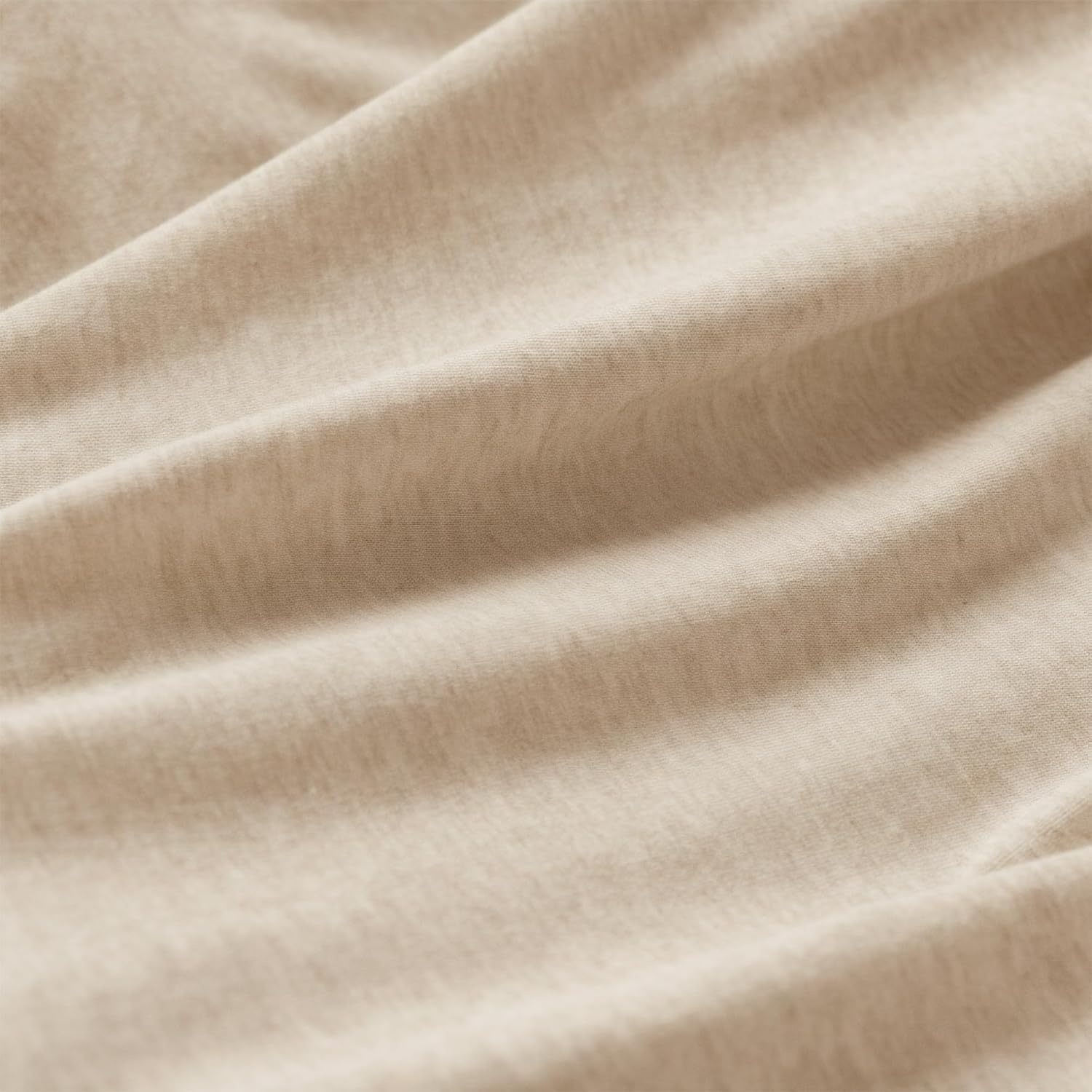 image:imageUS POLO ASSN Jersey Knit Sheet Set Cotton Blend TShirt amp Pajama Feel Deep Pocket WrinkleResistant Cooling amp Breathable Everyday Comfort StretchHeather Oatmeal