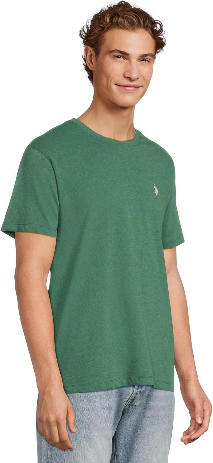 image:imageUS POLO ASSN Mens Crew Neck Pony TShirtGreen Trail Heather