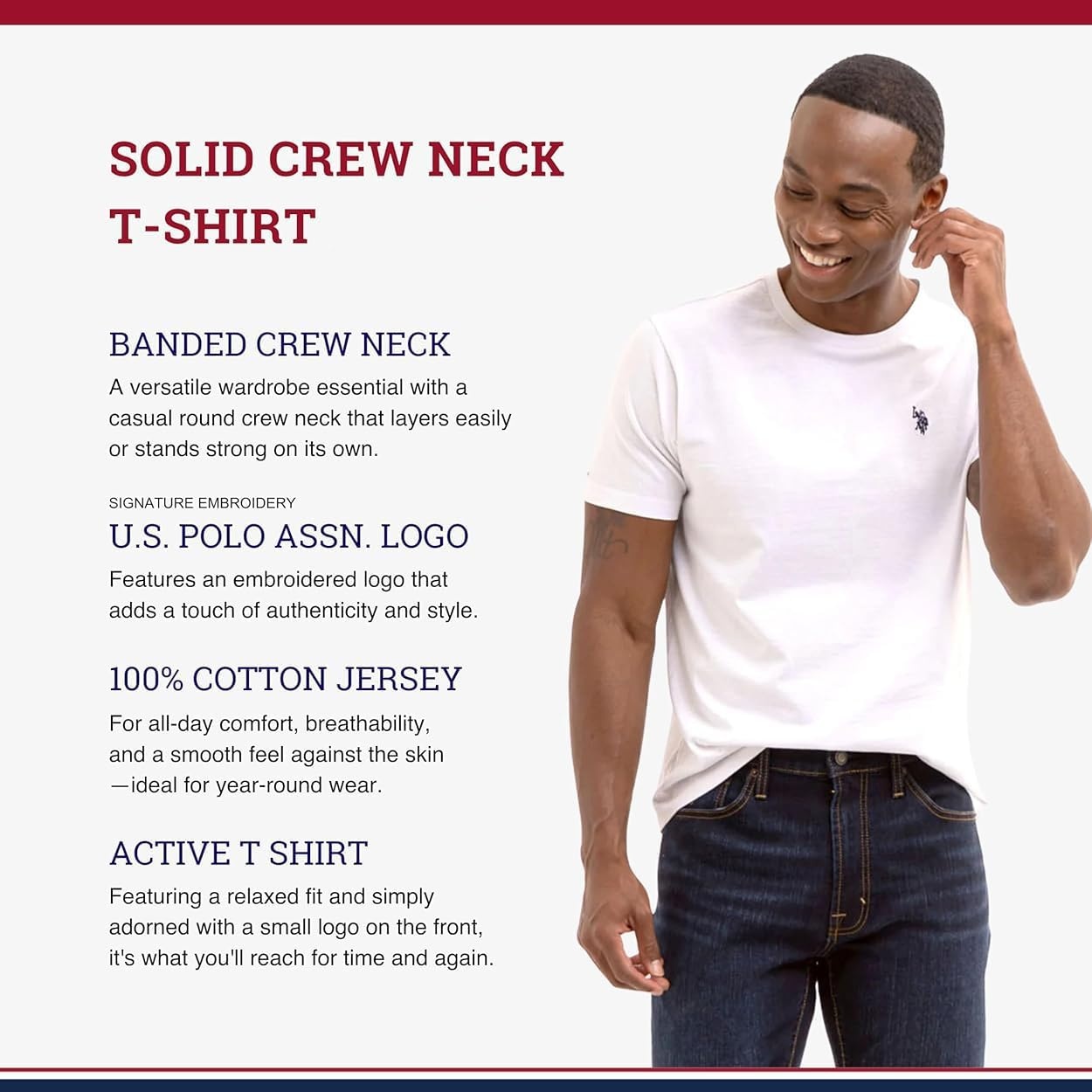 image:imageUS POLO ASSN Mens Crew Neck Pony TShirtHeather Gray 3pack