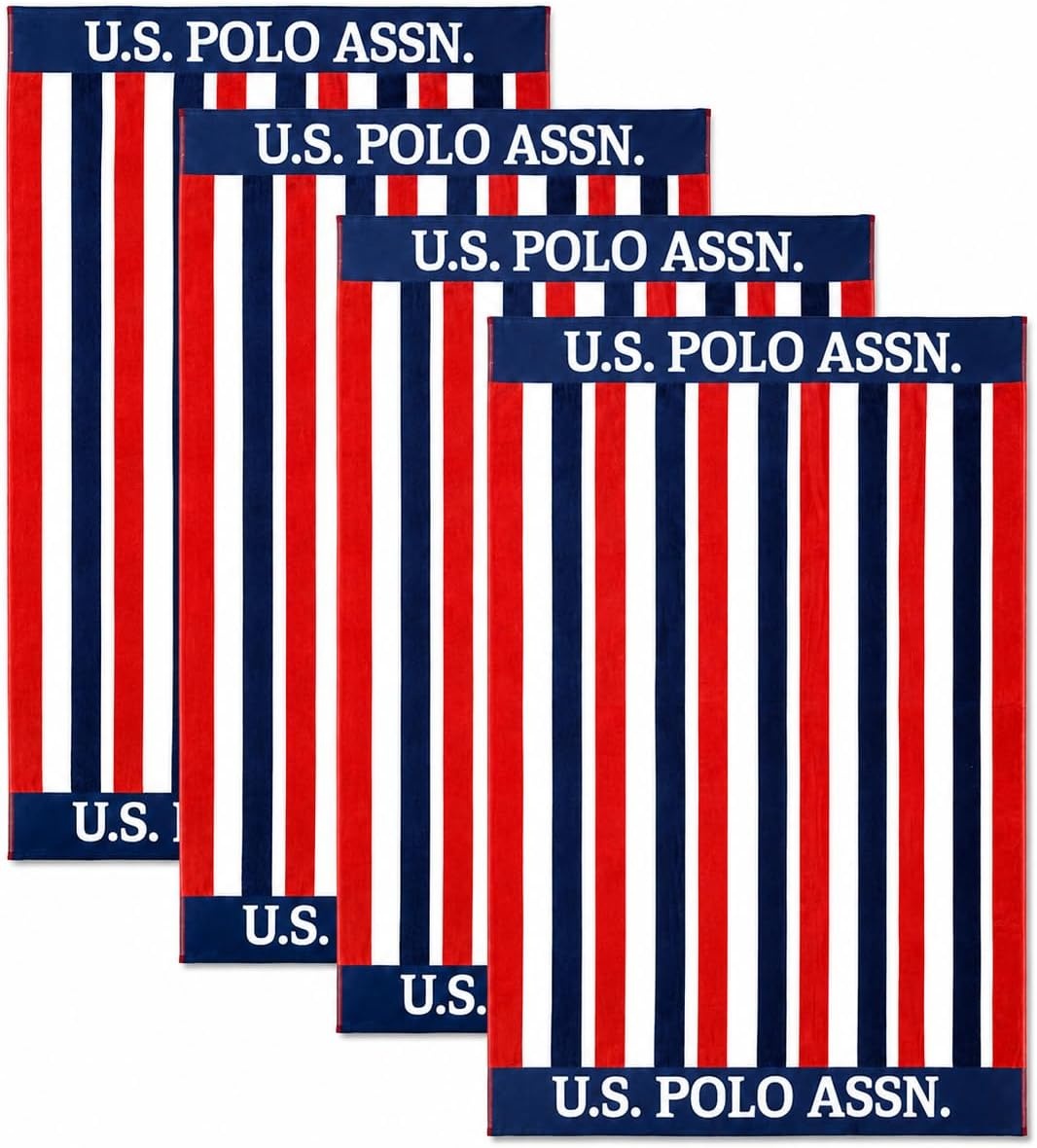 image:imageUS POLO ASSN Oversized Beach and Pool Towel 100 Cotton Velour 40 x 70 Inch Lightweight Absorbent for Beach Pool or Spa 1 Bon VoyageEast Coast
