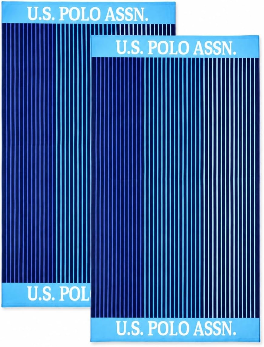 image:imageUS POLO ASSN Oversized Beach and Pool Towel 100 Cotton Velour 40 x 70 Inch Lightweight Absorbent for Beach Pool or Spa 1 Bon VoyageHawaii