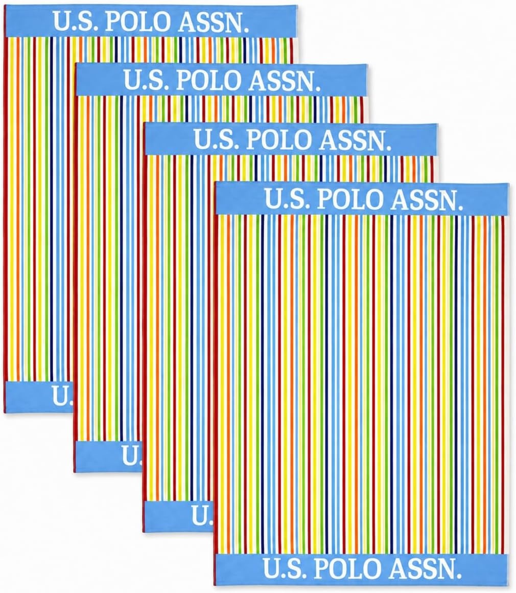 image:imageUS POLO ASSN Oversized Beach and Pool Towel 100 Cotton Velour 40 x 70 Inch Lightweight Absorbent for Beach Pool or Spa 1 Bon VoyageKona