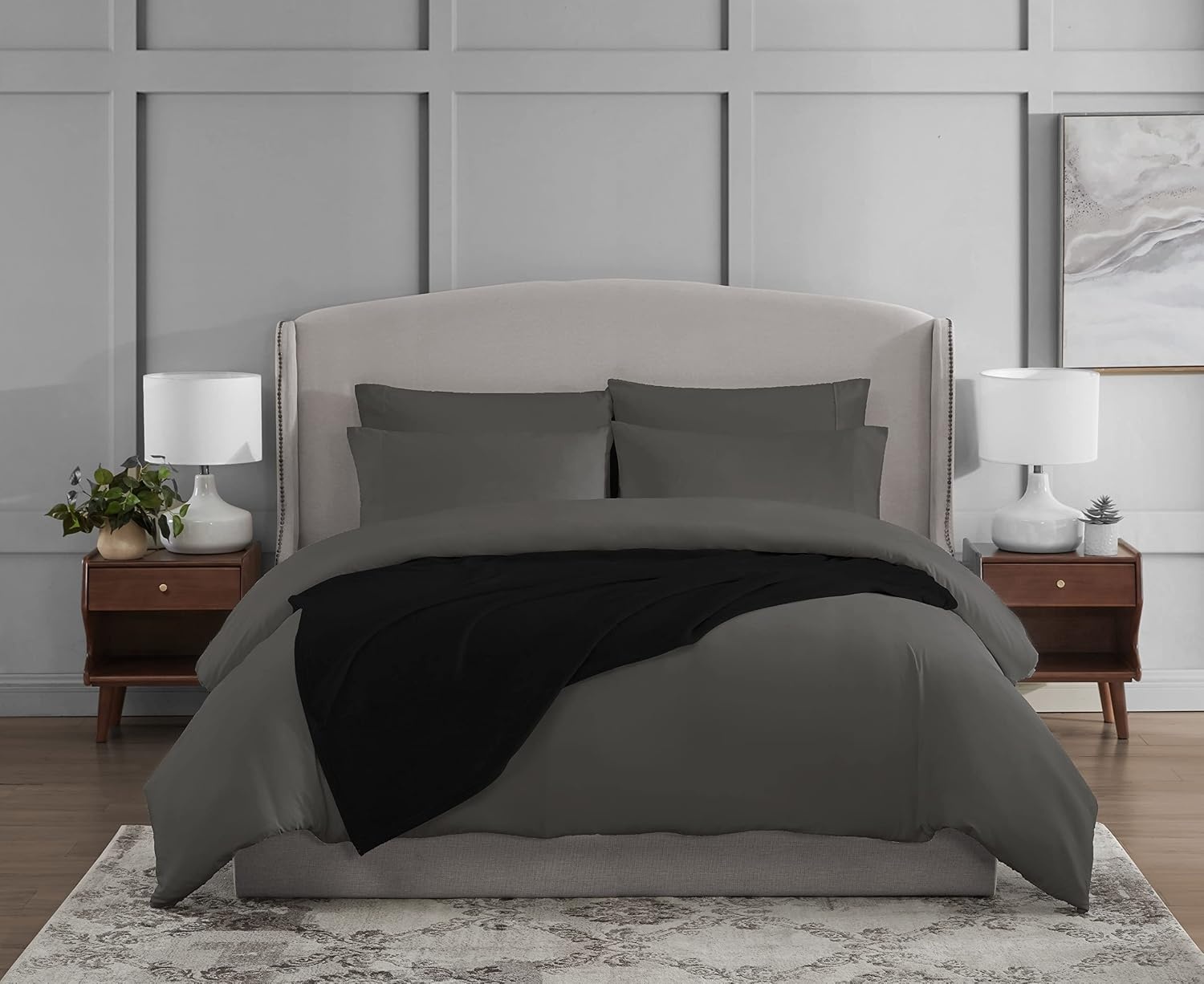 image:imageUS POLO ASSN Oversized Lightweight Throw Blanket for BedSofa Soft Fleece Couch Blankets and Throws Cozy Decorative Bedding 50x70BlackBlack