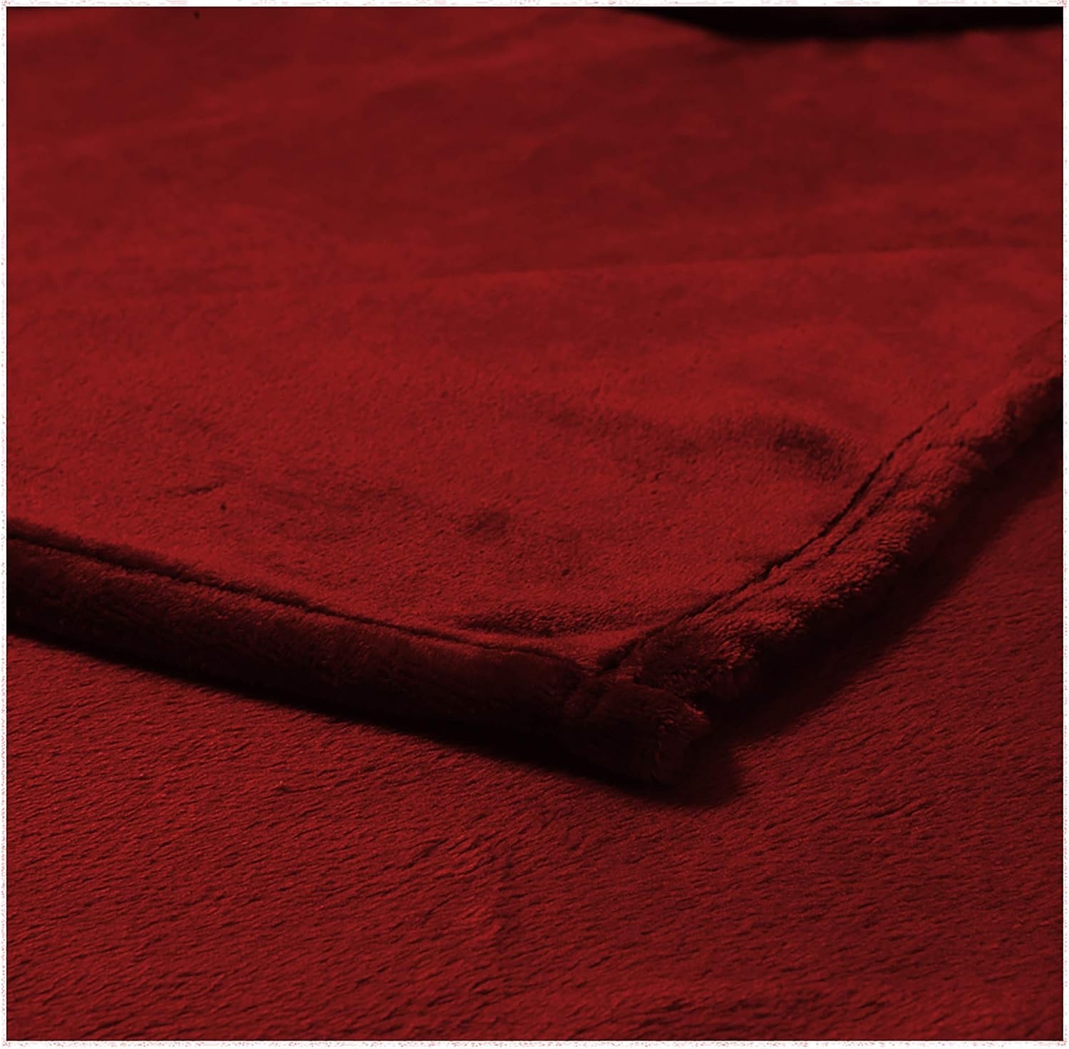 image:imageUS POLO ASSN Oversized Lightweight Throw Blanket for BedSofa Soft Fleece Couch Blankets and Throws Cozy Decorative Bedding 50x70BlackRed Hot