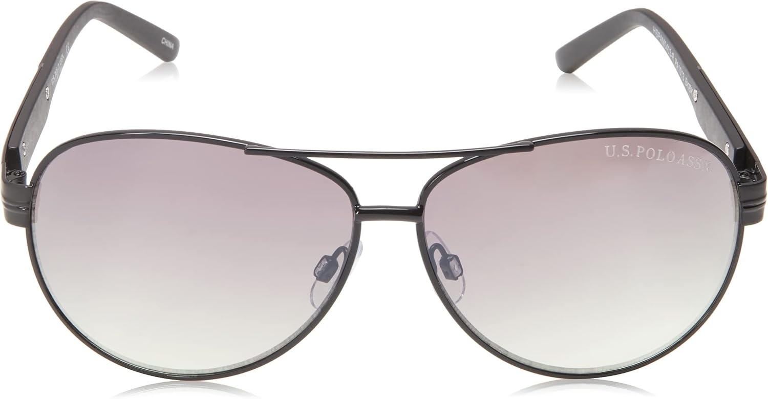 image:imageUS POLO ASSN womens Pa1013 Metal Uv400 Protective Aviator Pilot Sunglasses Classic Gifts for Men 59 Mm Pilot SunglassesBlack Metal Matte Black