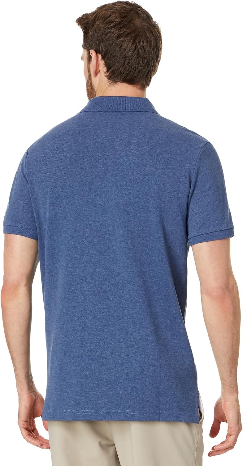 image:imageUS Polo Assn Mens Classic Polo Shirt TwoButton Closure Pique Polo Shirt Summer Fashion Golf ShirtBlue Water Heather