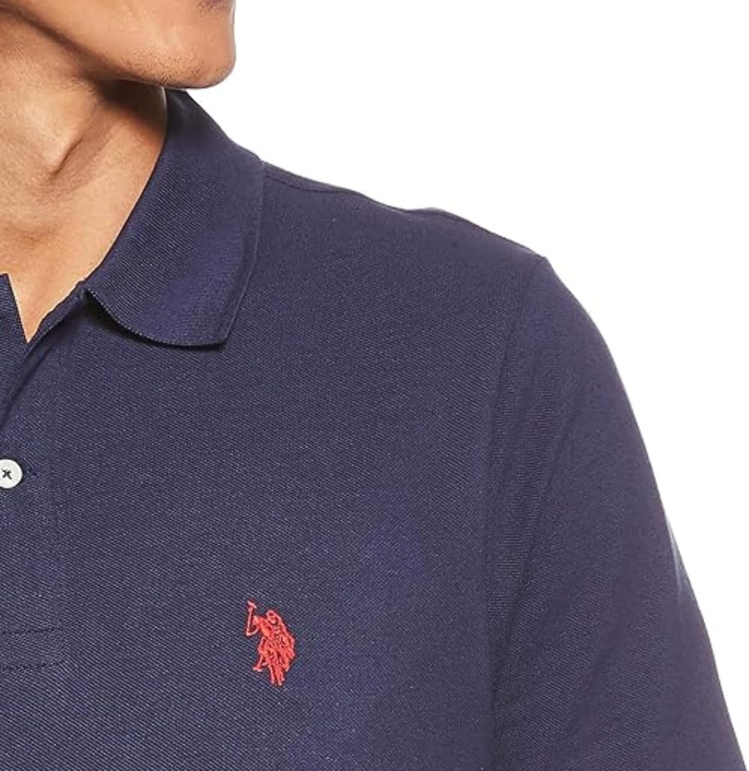 image:imageUS Polo Assn Mens Classic Polo Shirt TwoButton Closure Pique Polo Shirt Summer Fashion Golf ShirtClassic Navy