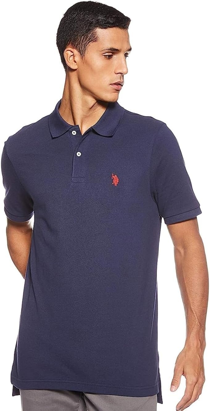 image:imageUS Polo Assn Mens Classic Polo Shirt TwoButton Closure Pique Polo Shirt Summer Fashion Golf ShirtClassic Navy 3pack