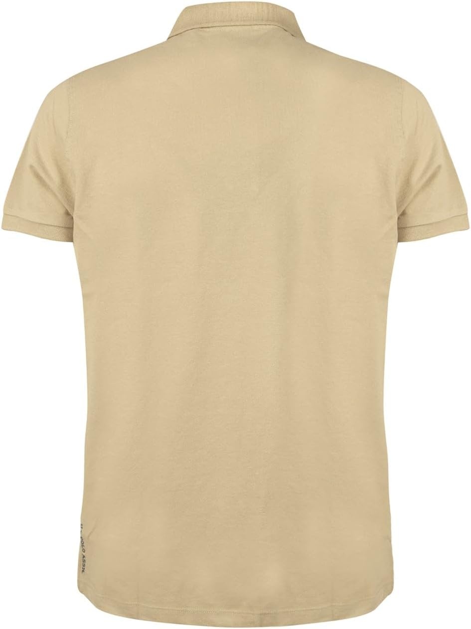 image:imageUS Polo Assn Mens Classic Polo Shirt TwoButton Closure Pique Polo Shirt Summer Fashion Golf ShirtCoffee Heather
