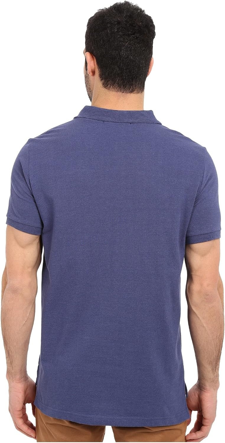 image:imageUS Polo Assn Mens Classic Polo Shirt TwoButton Closure Pique Polo Shirt Summer Fashion Golf ShirtDodger Blue Heather