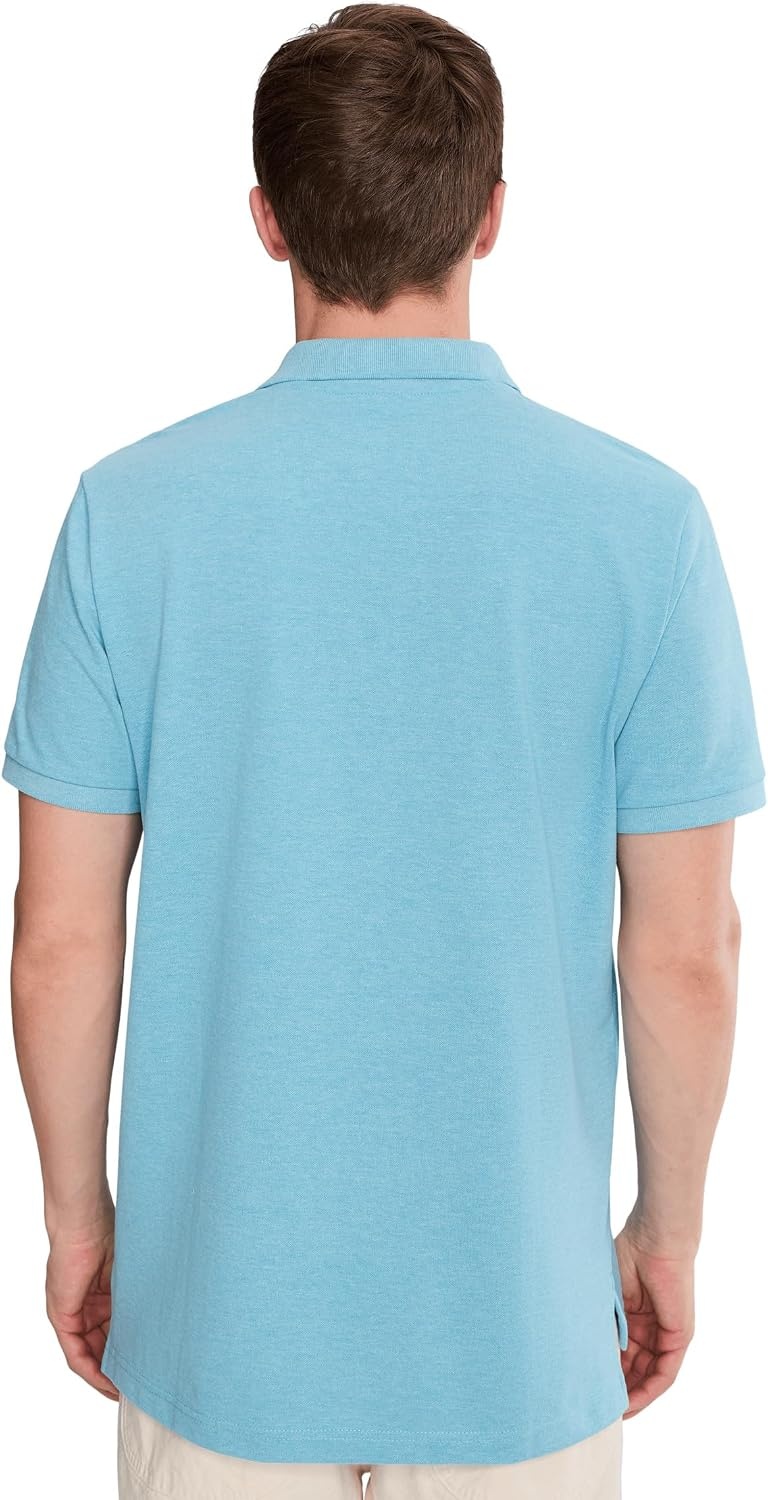 image:imageUS Polo Assn Mens Classic Polo Shirt TwoButton Closure Pique Polo Shirt Summer Fashion Golf ShirtHorizon Blue Heather