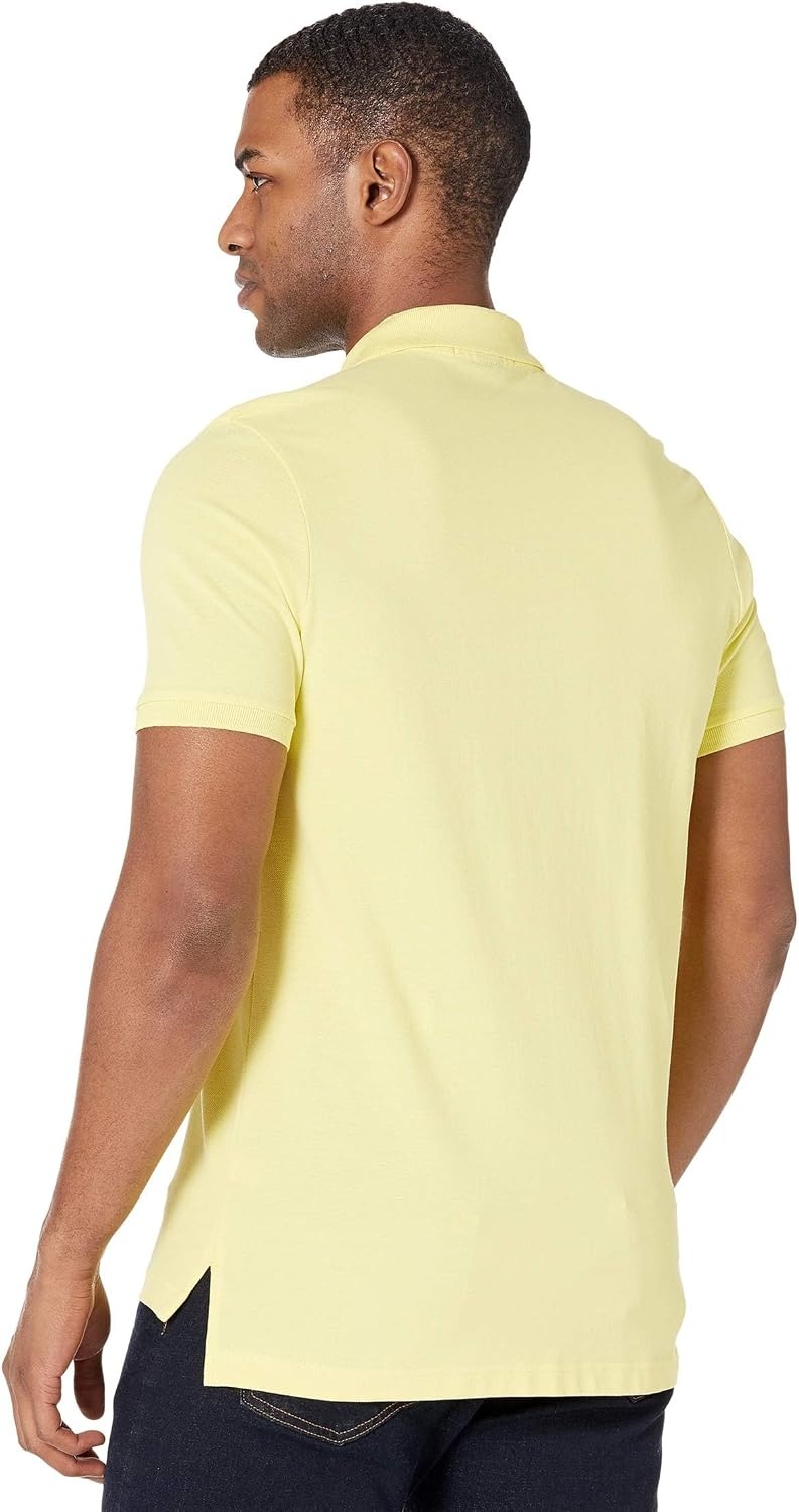 image:imageUS Polo Assn Mens Classic Polo Shirt TwoButton Closure Pique Polo Shirt Summer Fashion Golf ShirtLime Light