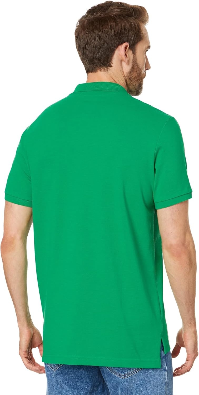 image:imageUS Polo Assn Mens Classic Polo Shirt TwoButton Closure Pique Polo Shirt Summer Fashion Golf ShirtMedium Green Heather