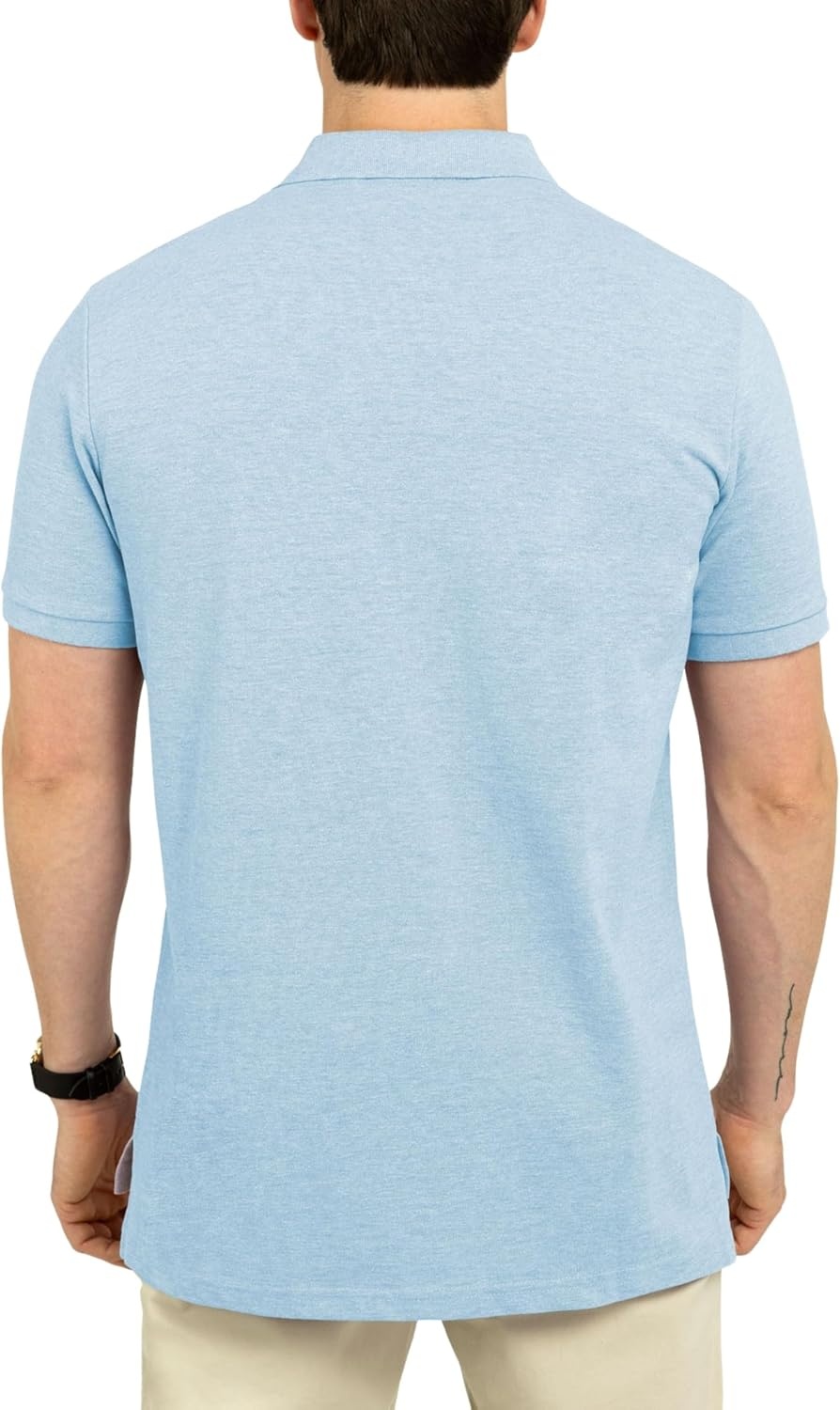 image:imageUS Polo Assn Mens Classic Polo Shirt TwoButton Closure Pique Polo Shirt Summer Fashion Golf ShirtPale Perry