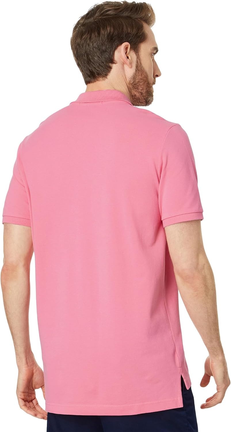 image:imageUS Polo Assn Mens Classic Polo Shirt TwoButton Closure Pique Polo Shirt Summer Fashion Golf ShirtPink Movement