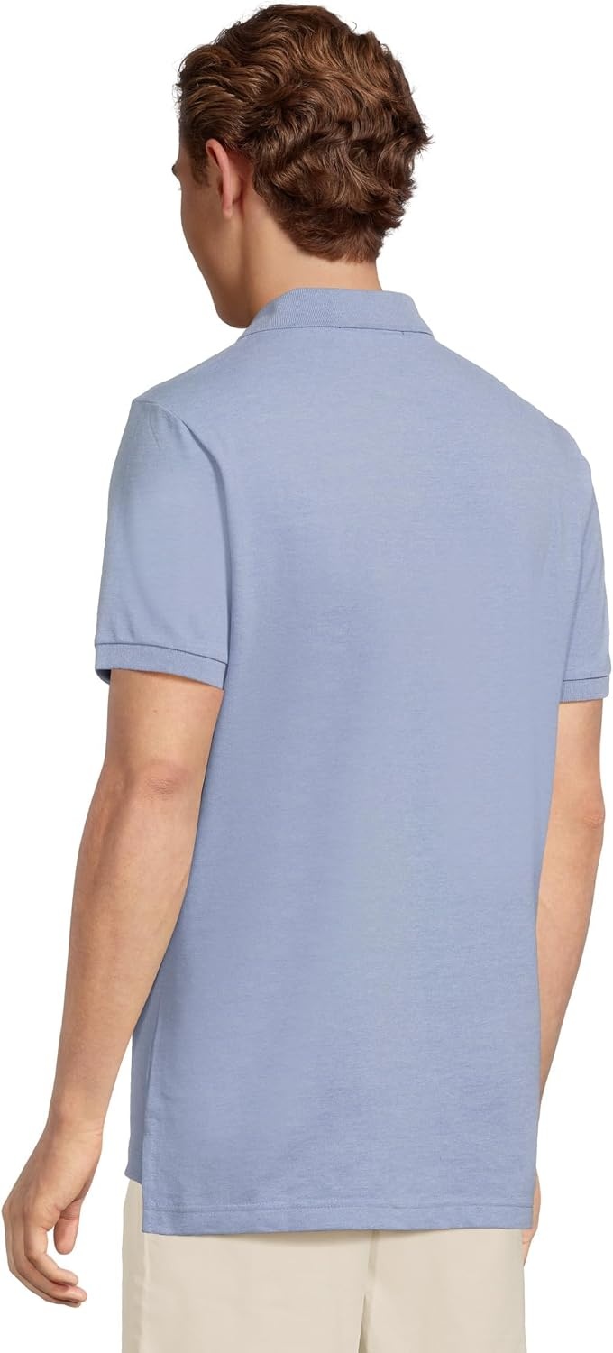 image:imageUS Polo Assn Mens Classic Polo Shirt TwoButton Closure Pique Polo Shirt Summer Fashion Golf ShirtSedona Blue Heather