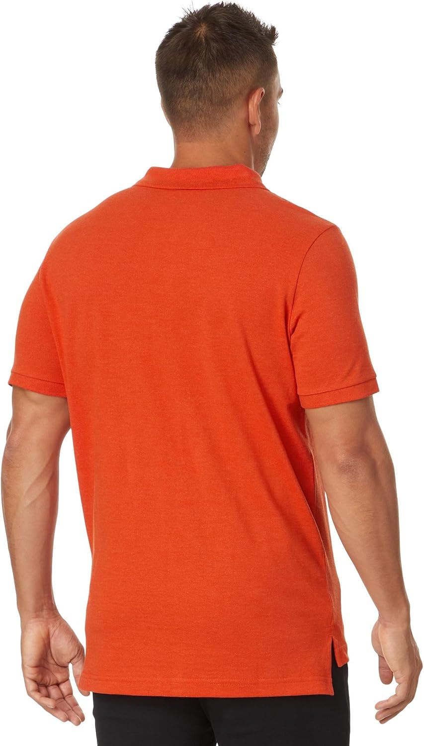 image:imageUS Polo Assn Mens Classic Polo Shirt TwoButton Closure Pique Polo Shirt Summer Fashion Golf ShirtTangerine Heather