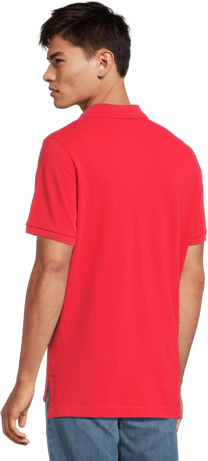 image:imageUS Polo Assn Mens Classic Polo Shirt TwoButton Closure Pique Polo Shirt Summer Fashion Golf ShirtUpstate Red