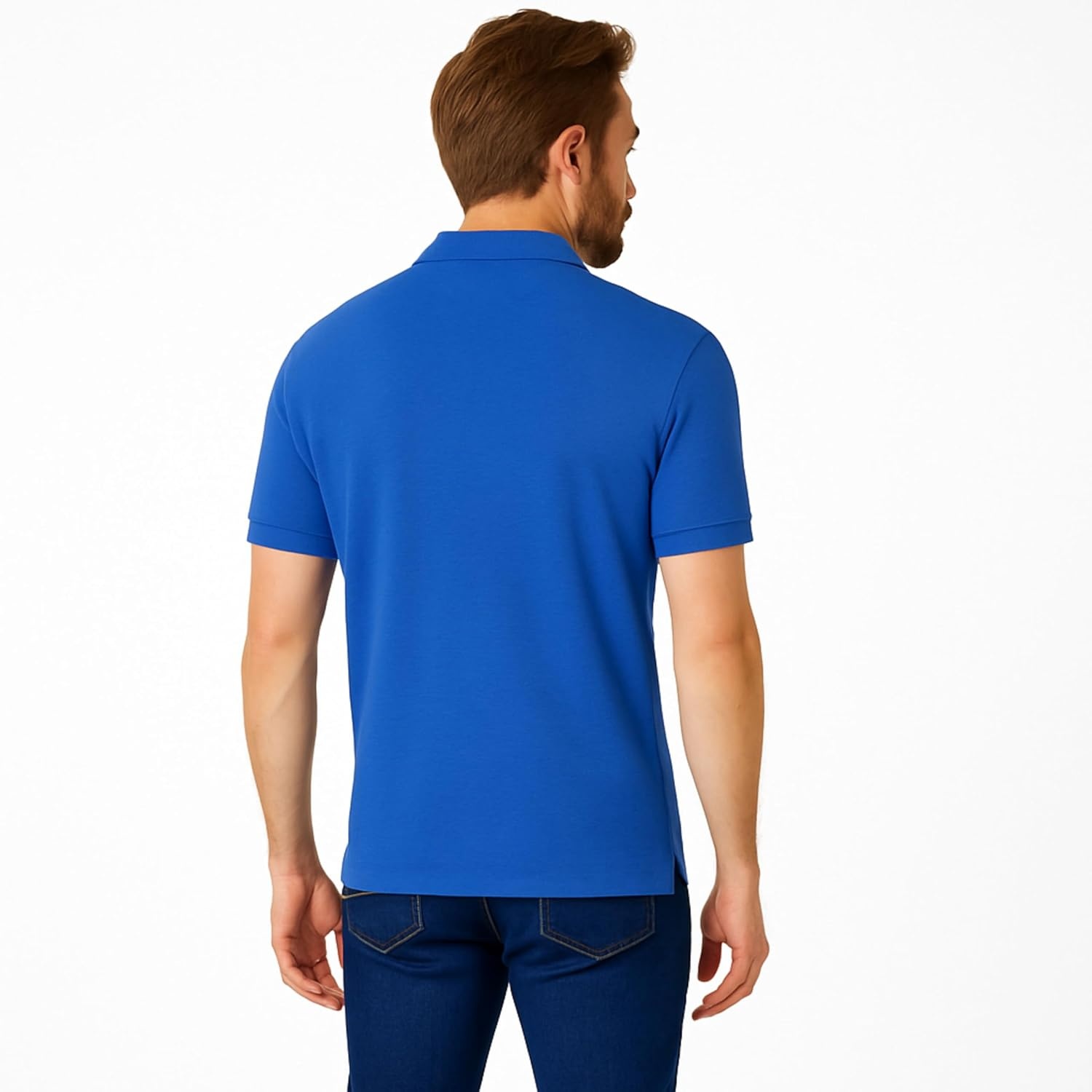 image:imageUS Polo Assn Mens Classic Polo Shirt TwoButton Closure Pique Polo Shirt Summer Fashion Golf ShirtWest Blue