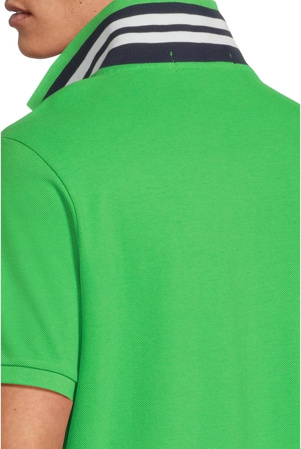 image:imageUS Polo Assn Mens ShortSleeve Polo Shirt with Applique Casual Summer Slim Fit Polo Shirt with Contrast ColorGreen Lawn