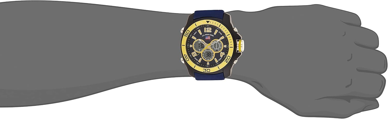 image:imageUS Polo Assn Sport Mens US9322 Sport Watch with Navy Silicone Band
