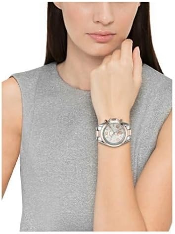 image:imageUS Polo Assn Womens TwoTone Analog Watch Silver Dial with Rose Gold Accents 41mm Metal Case and Alloy Link Bracelet Elegant Quartz Timepiece for Everyday Style