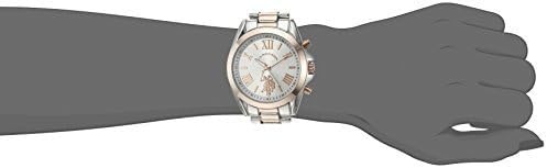 image:imageUS Polo Assn Womens TwoTone Analog Watch Silver Dial with Rose Gold Accents 41mm Metal Case and Alloy Link Bracelet Elegant Quartz Timepiece for Everyday Style
