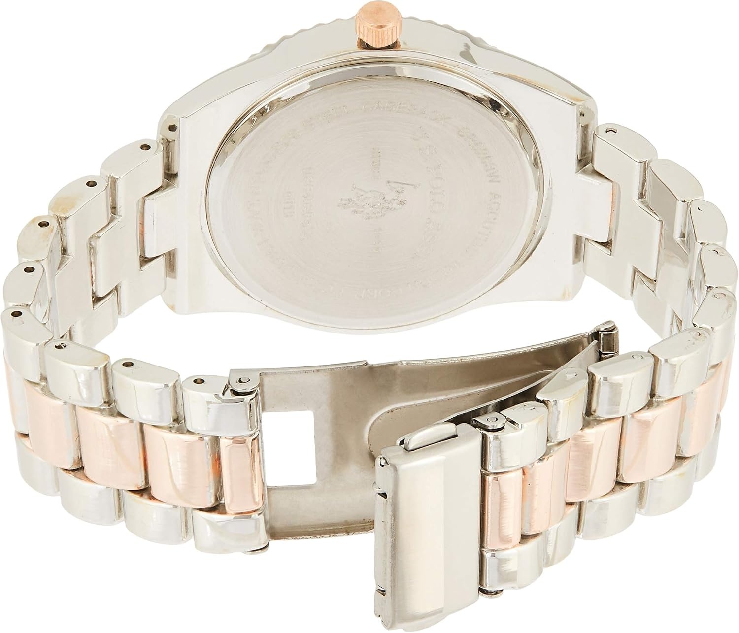 image:imageUS Polo Assn Womens USC40263 Analog Display Analog Quartz Two Tone Watch
