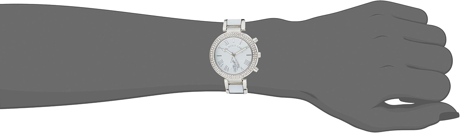 image:imageUS Polo Assn Womens usc40086 Analog Display Analog Quartz White Watch