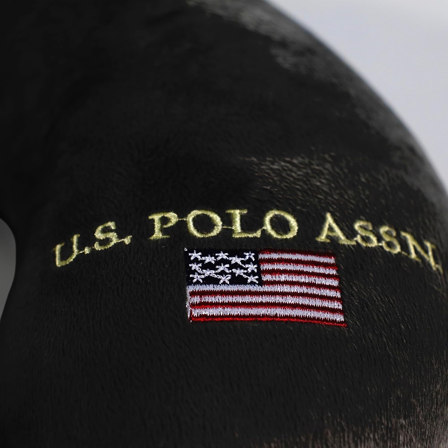 image:imageUS Polo Association Ultra Soft Velvet Velour Plush Memory Foam Travel Neck Pillow BlackBlack