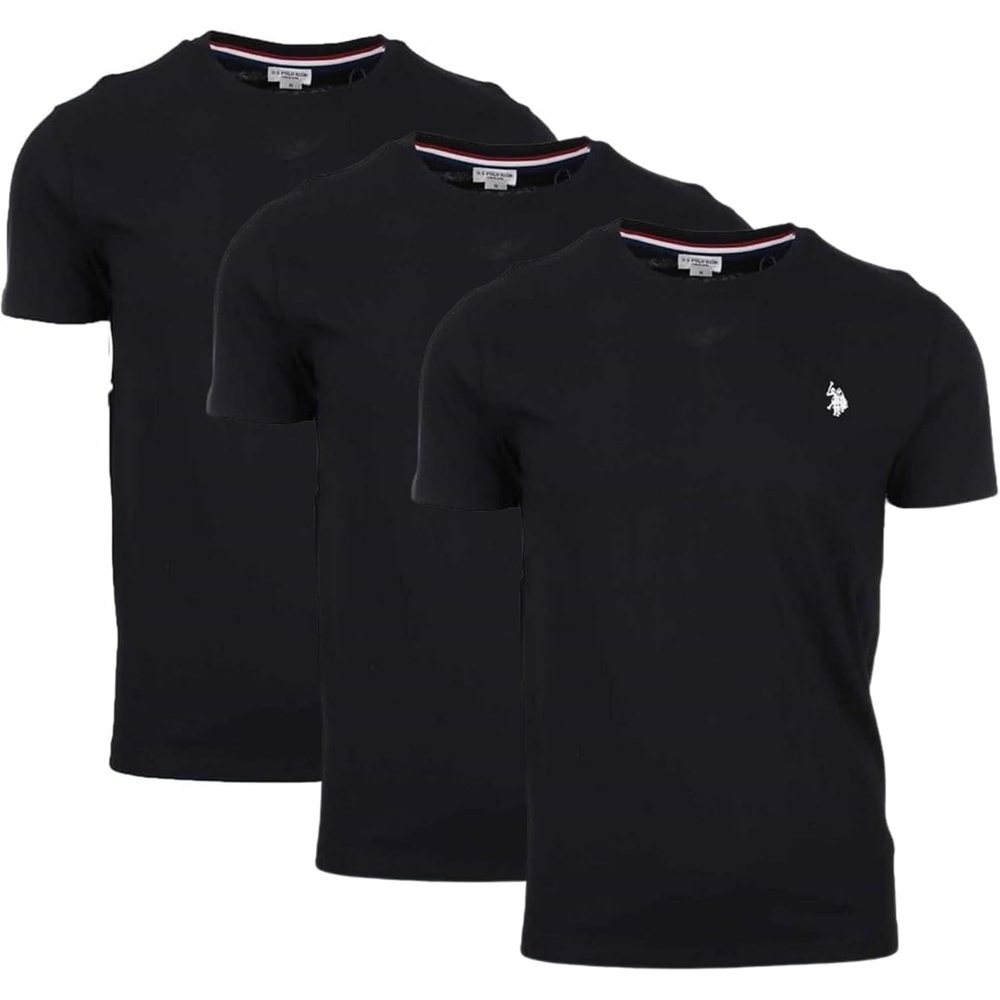 image:imageUS POLO ASSN Mens Crew Neck Pony TShirtBlackBlackBlack
