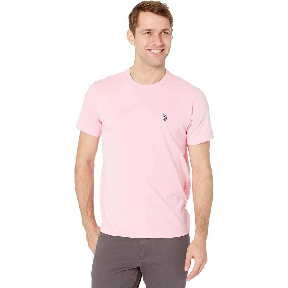 image:imageUS POLO ASSN Mens Crew Neck Pony TShirtPink Sunset Heather