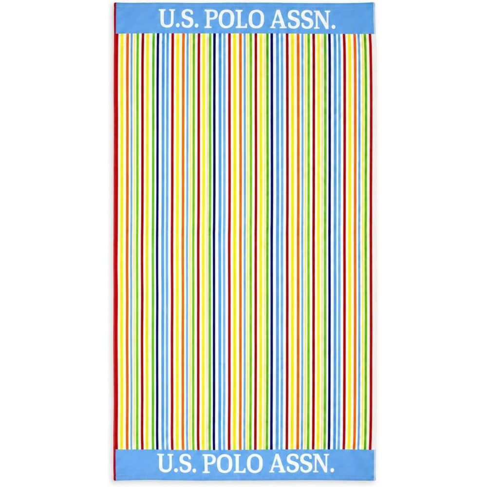 image:imageUS POLO ASSN Oversized Beach and Pool Towel 100 Cotton Velour 40 x 70 Inch Lightweight Absorbent for Beach Pool or Spa 1 Bon VoyageKona