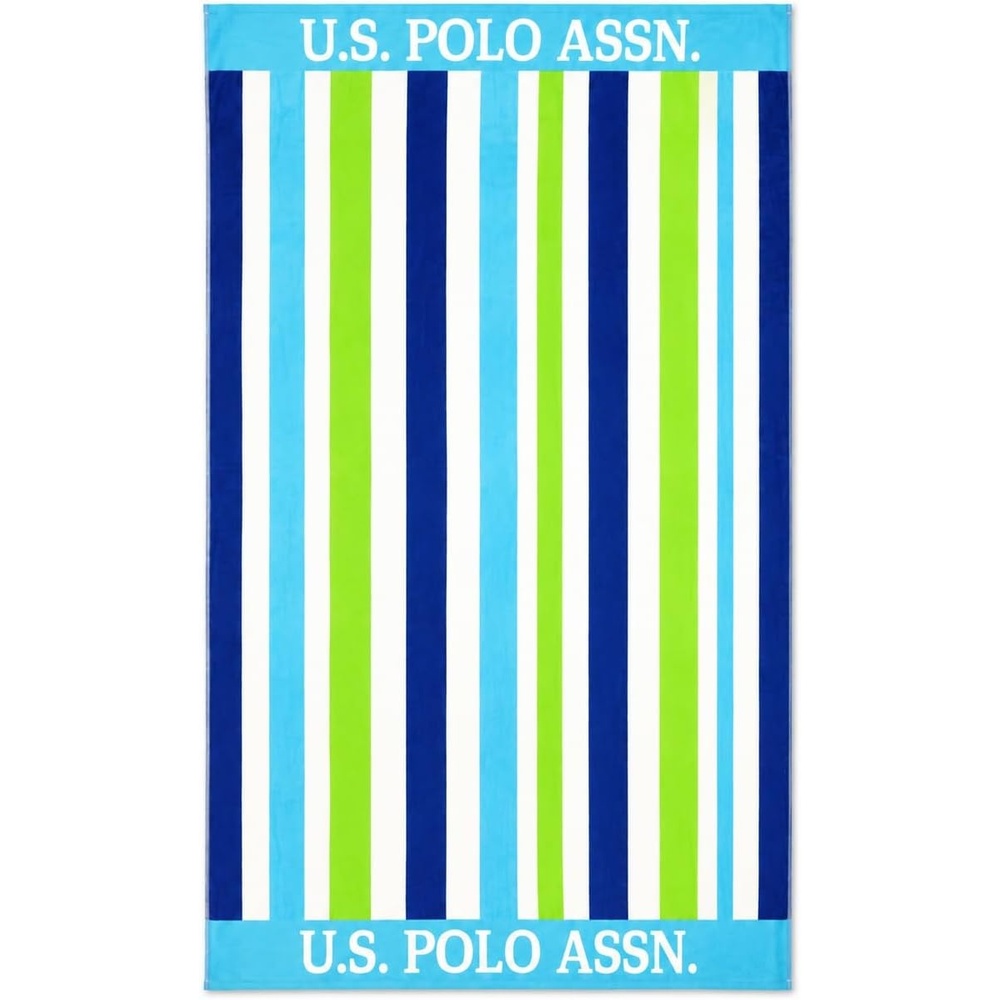 image:imageUS POLO ASSN Oversized Beach and Pool Towel 100 Cotton Velour 40 x 70 Inch Lightweight Absorbent for Beach Pool or Spa 1 Bon VoyageLanai