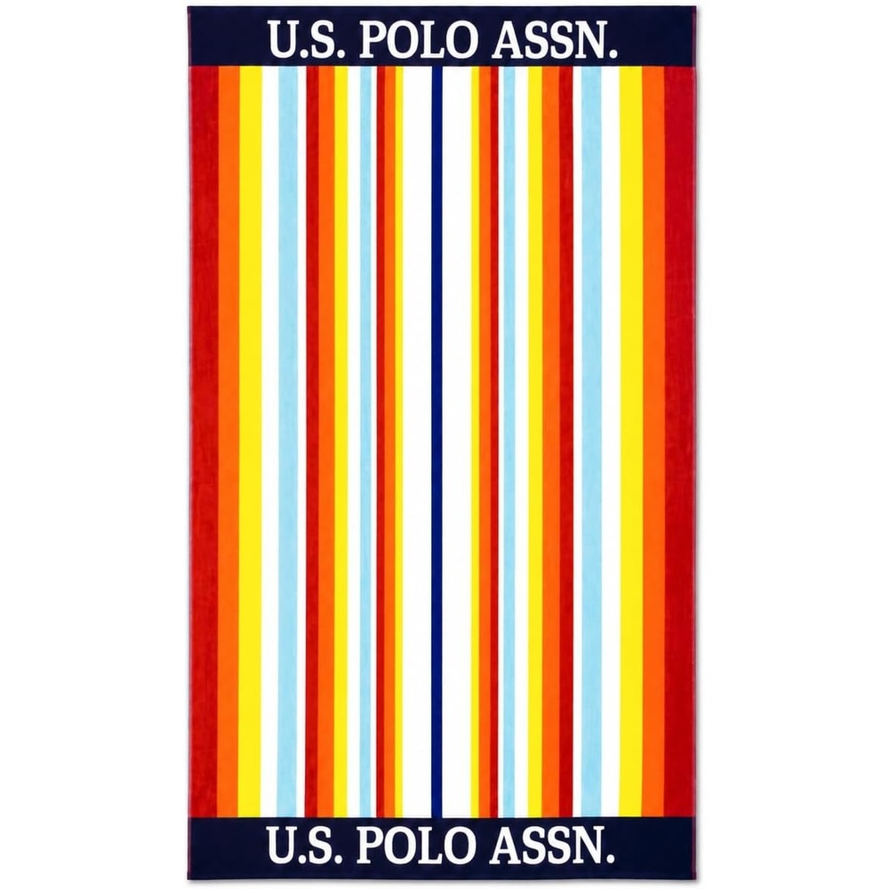 image:imageUS POLO ASSN Oversized Beach and Pool Towel 100 Cotton Velour 40 x 70 Inch Lightweight Absorbent for Beach Pool or Spa 1 Bon VoyageMaui