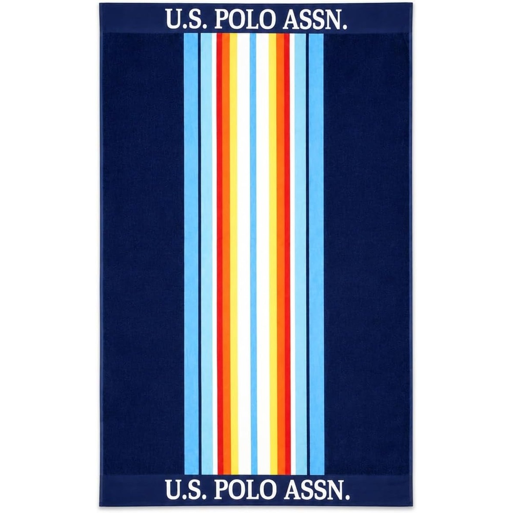image:imageUS POLO ASSN Oversized Beach and Pool Towel 100 Cotton Velour 40 x 70 Inch Lightweight Absorbent for Beach Pool or Spa 1 Bon VoyageOahu