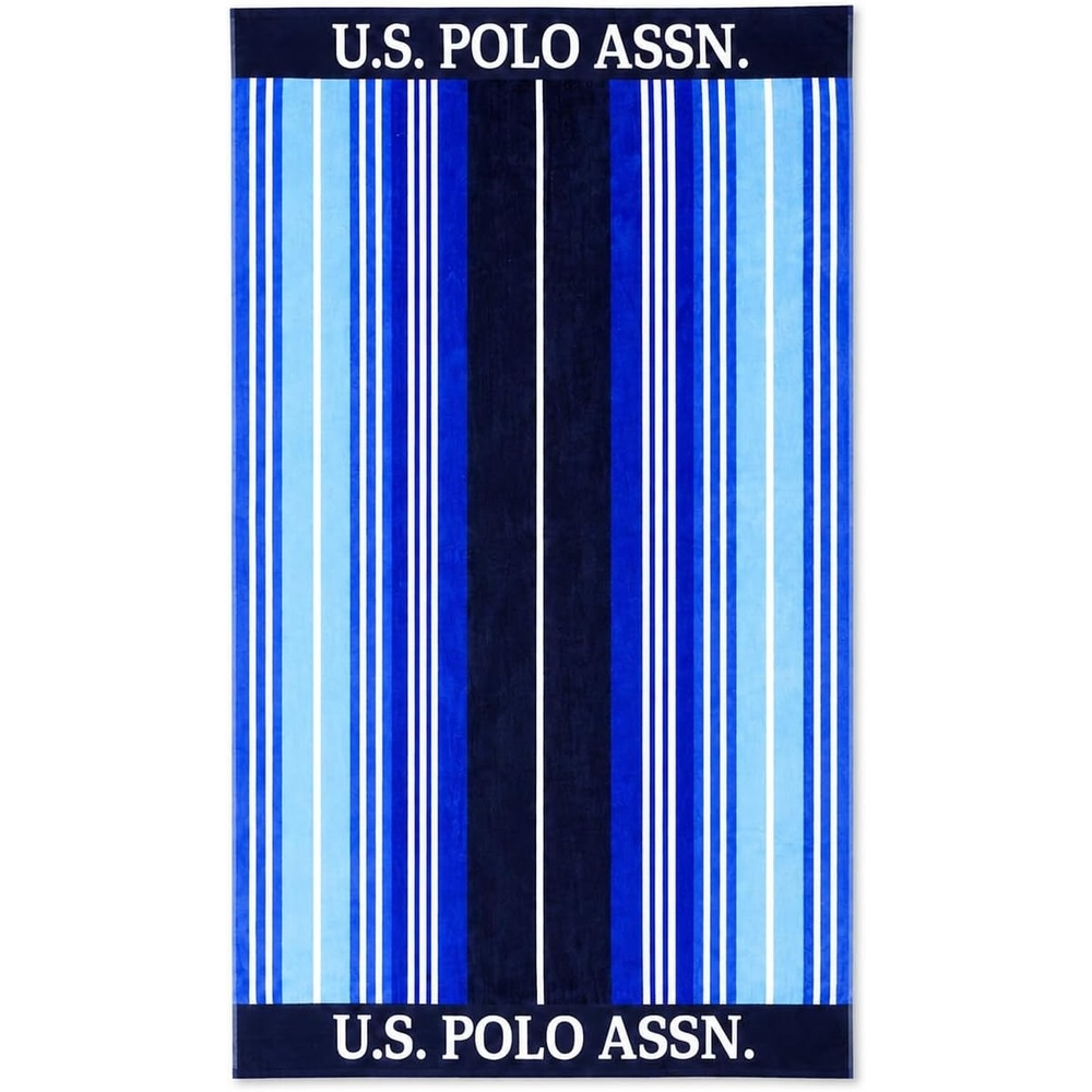 image:imageUS POLO ASSN Oversized Beach and Pool Towel 100 Cotton Velour 40 x 70 Inch Lightweight Absorbent for Beach Pool or Spa 1 Bon VoyageShip Shape