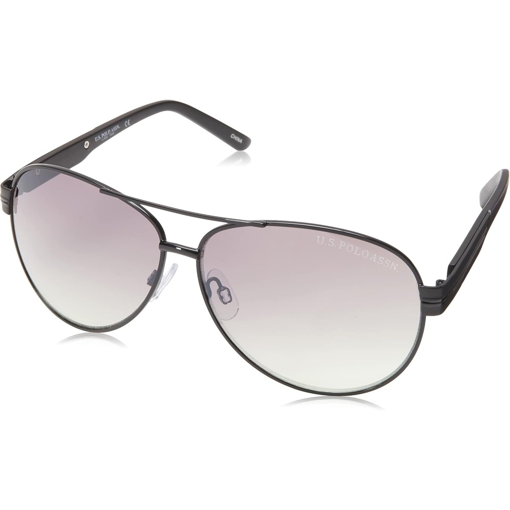 image:imageUS POLO ASSN womens Pa1013 Metal Uv400 Protective Aviator Pilot Sunglasses Classic Gifts for Men 59 Mm Pilot SunglassesBlack Metal Matte Black