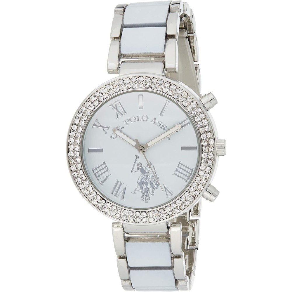 image:imageUS Polo Assn Womens usc40086 Analog Display Analog Quartz White Watch