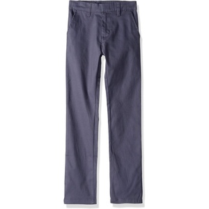 U.S. POLO ASSN. Boys Modern Fit Flat Front Stretch Twill Pant(Grey)