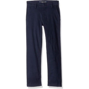 U.S. POLO ASSN. Boys Modern Fit Flat Front Stretch Twill Pant(Navy)