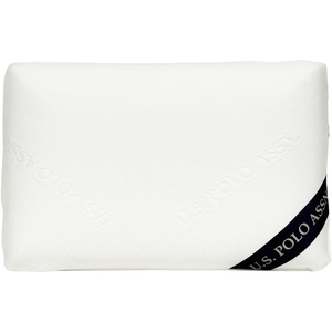 U.S. POLO ASSN. Classic Memory Foam Pillow, 21 x 13 x 4 inches, White, Removable Cover