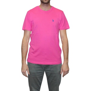 U.S. POLO ASSN. Mens Crew Neck Pony T-Shirt(Big Top Pink)