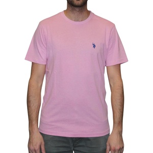 U.S. POLO ASSN. Mens Crew Neck Pony T-Shirt(Cali Pink Heather)