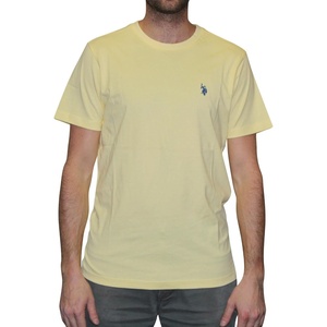U.S. POLO ASSN. Mens Crew Neck Pony T-Shirt(California Yellow)